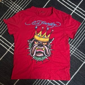 Ed Hardy Red Graphic T-Shirt Men’s Large